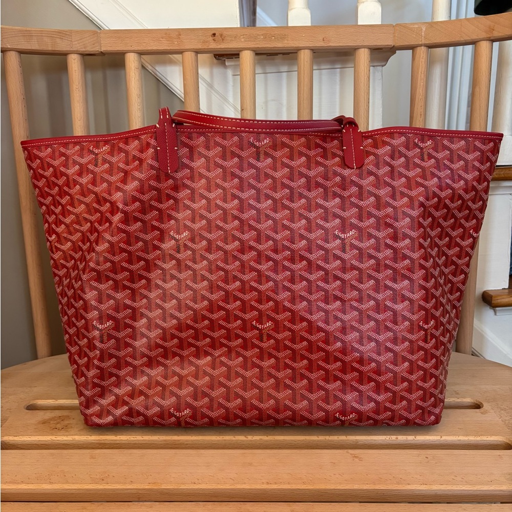 Goyard St Louis GM red tote bag